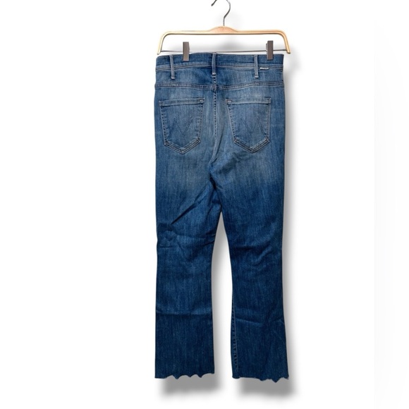 MOTHER The Hustler Ankle Chew in Mums The Word Flare Raw Edge Jeans Size 28 - Picture 4 of 8